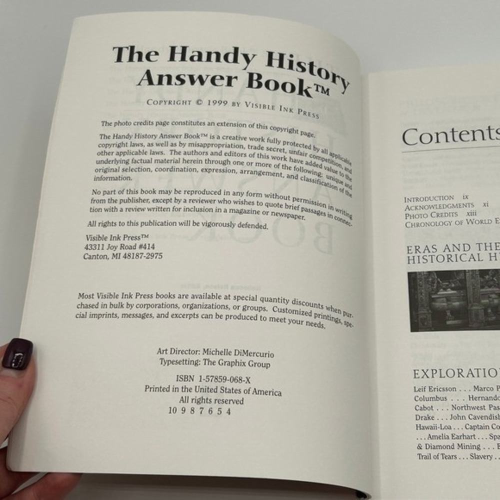 The Handy History Answer Book Nelson Paperback 1999 Nonfiction Reference Trivia - Picture 7 of 11